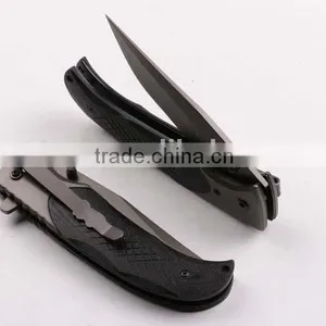 OEM Black G10 Handle 440 Folding Camping Knife thumbnail-4