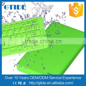 Waterproof Wireless Foldable Silicone Keyboard Pocket Bluetooth Keyboard for IPhone,/Samsung/iPad thumbnail-4