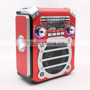 Cafini FM AM SW 3 Band Radio, USB TF Card Reader MP3 Player, Solar Charger Radio With Flashlight thumbnail-2