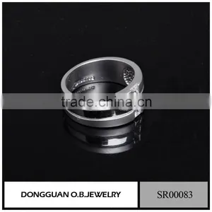 Luxury Mens Diamond Ring /925 Silver Wedding Ring /Stainless Steel Bike Ring thumbnail-6