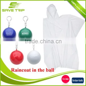 Cheap Clear Raincoat in Ball With Keychain thumbnail-4