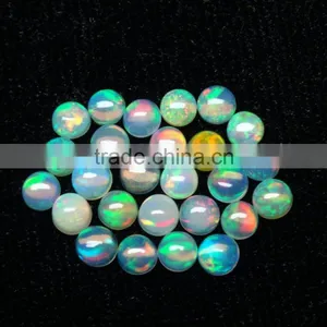 4 mm Natural Ethiopian Opal Round Cabochon, Opal Round Cabs, Semi Precious Round Cabochon thumbnail-1
