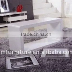 High Gloss White Coffee Table thumbnail-1