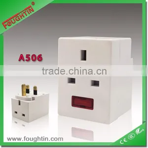 13A Socket Adaptor With Light Travel Adaptor Socket thumbnail-1