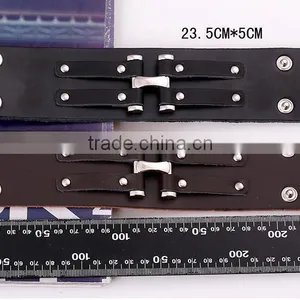Stainless Steel Leather Wrap Bracelet With Good Quality and Low Price thumbnail-6