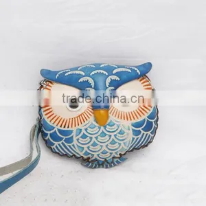 Handmade Leather Large Owl Coin Purse thumbnail-5