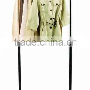 Single Black Pole Expandable Cloth Garment Display Rack thumbnail-1
