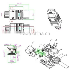 New Product 2016 Screw Type 16A IEC C19 Plug thumbnail-3