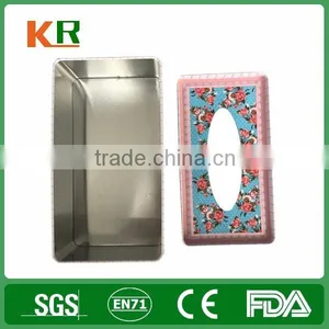 Colorful Printing Flower Tin Tissue Box Tin Storage Box thumbnail-3