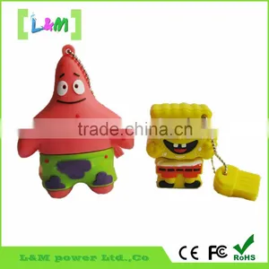 Hot Sale Free Sample Silicon/SpongeBob Usb Flash Memory Drive thumbnail-4