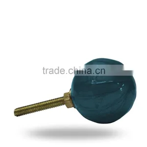 Acrylic Blue Shiny Finish Round Knobs thumbnail-2