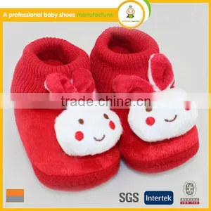 Hot Sale High Quality Cute Lovely Rabbit Pattern Boy Girl Comfortable Soft Sole Warm Winter House Baby Walking Shoes thumbnail-2