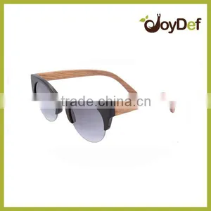 China Sunglasses Wholesale Good Price for Half Wood Sunglasses Half Frame Wood Sunglasses thumbnail-1