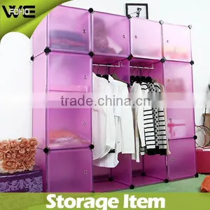 16 Doors Clear Plastic Cabinets, Storing Clothes, Shoes, Toys Plastic Cabinets thumbnail-1