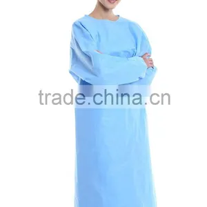 Disposable Surgical Isolation Gown, SMS Material, Blue,Surgeons Gown thumbnail-3