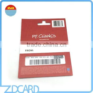 Barcode PVC Plastic Card With Cardboard/Paper Holder for Gift Card thumbnail-5
