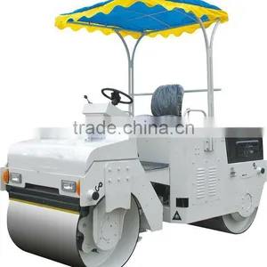 HOT SALES! Double Drum Vibratory Road Roller With Sunshade in Low Price thumbnail-1