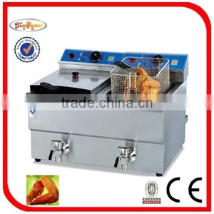 Double Tank Commercial Electric Chicken Chips Fryer DF-12L-2 thumbnail-1