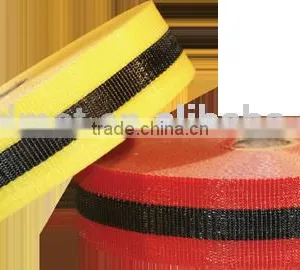 Woven Barricade Tape Reinforced Caution Tape by a Black Stripe thumbnail-1