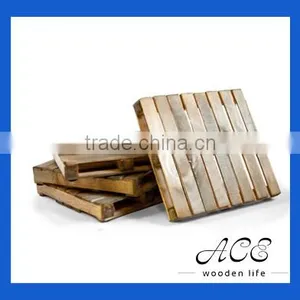 High Quality Wooden Pallet Coaster With UV Printing LOGO or Laser thumbnail-1