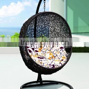 Wicker Aluminum Hanging Egg Chair Baby Egg Swing Chair thumbnail-1