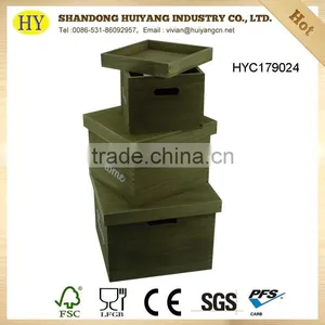 Vintage Wood Boxes With Lid Wholesale thumbnail-2
