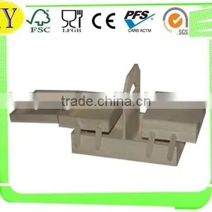 Folding Unfinihsed Wholesale Wooden Sewing Box thumbnail-1