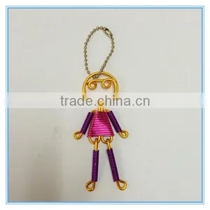 Wholesale Good Quality Handmade Beautiful Couples Sexy Girl and Boy Metal Pendant Key Chains thumbnail-5