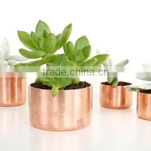 Copper Plated Antique Metal Planters thumbnail-1