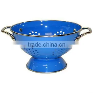Trade Show Hottest Multi-color Galvanized Zinc Metal Colander/ Fruit Basket thumbnail-2