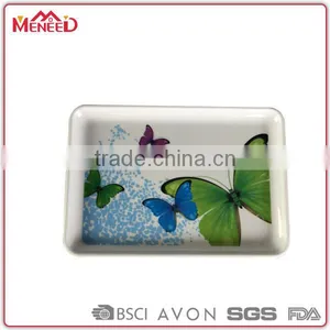 Wholesale Melamine Money Tray/food Tray Inch Butterfly Custom Printed Tea Serving Tray thumbnail-1