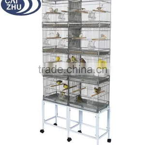 SMALL PARROT BIRD FINCH CANARY AVIARY CAGE WIRE BREEDING W/STAND & WHEEL thumbnail-1