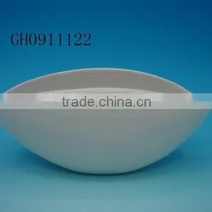 New Design Oval White DeHua Ceramic Flower Pot thumbnail-1