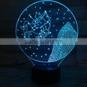 Best Gift 7 Colors Changed Constellation Horoscope Shape 3D Lamp Night Light thumbnail-6