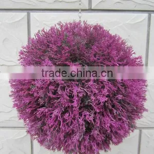 35CM Hanging Long Leaf Artificial Grass Ball thumbnail-1