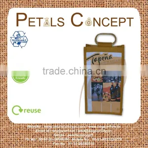 Recyclable Jute Wine Beverage Bag thumbnail-1