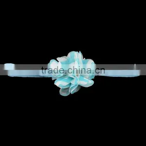 Fabric Chiffon Flower Headband With Pearl Beads Center for Kids Hair Accessories thumbnail-6