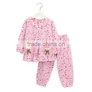 New Design 100% Cotton Pajama Sleepwear for Children,flower Printing Fabric for Pajama Children thumbnail-6