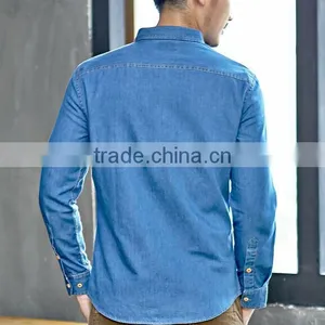 Cowboy Shirt Denim Shirt Men thumbnail-3