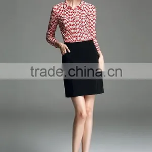 Office Ladies Elegant Fashion Printed Long Sleeve Formal Shirt thumbnail-1