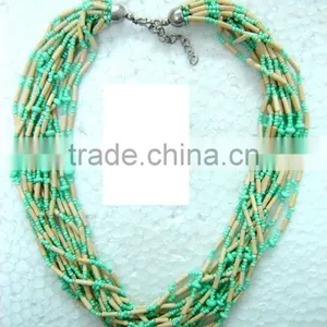 Multi Layer Beaded Necklaces thumbnail-1