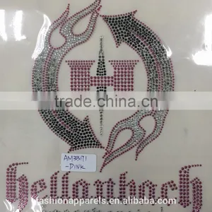 Custom All Kinds of Text and Patterns Hot Fix Rhinestone Made in China thumbnail-1
