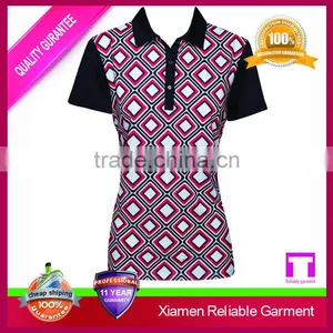 Pique Polo Shirt for Laday, Women Plain Polo Custom Clothing Manufacturers Wholesale thumbnail-2