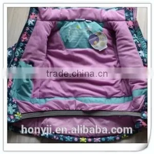 CHILDREN KID GIRL'S CUTE PRINT PUFFY HOODED SKI JACKET thumbnail-3