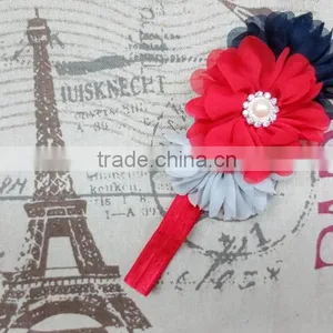 Wholesale Ballerina Chiffon Flower Headbands Toddle Girls Kids Baby Headbands 2015 Hair Accessories thumbnail-6