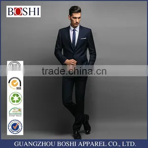 Bespoke China Men Suit Factory For Mens Men Navy Blue Slim Cut Business Suit thumbnail-1