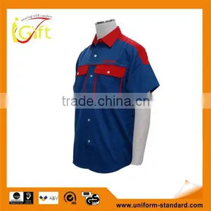 100% Cotton Design China Made Popular Custom Workwear Open Shirts Design thumbnail-1