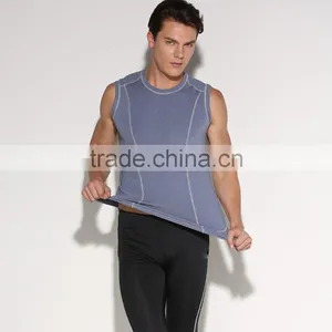 Hot Sale Vest Singlet Custom Embroidered Sportswear Body Building Tank Top Men thumbnail-3