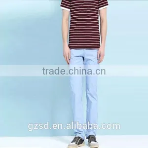 100% CottonTop Quality Trendy Skyblue Fancy Casual Pants Men thumbnail-1