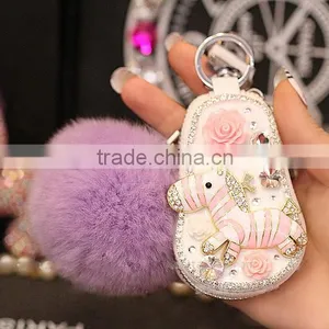 Mini Lovely Leather Key Wallet Car Key Bag Small Zipper Car Key Holder Bags thumbnail-4